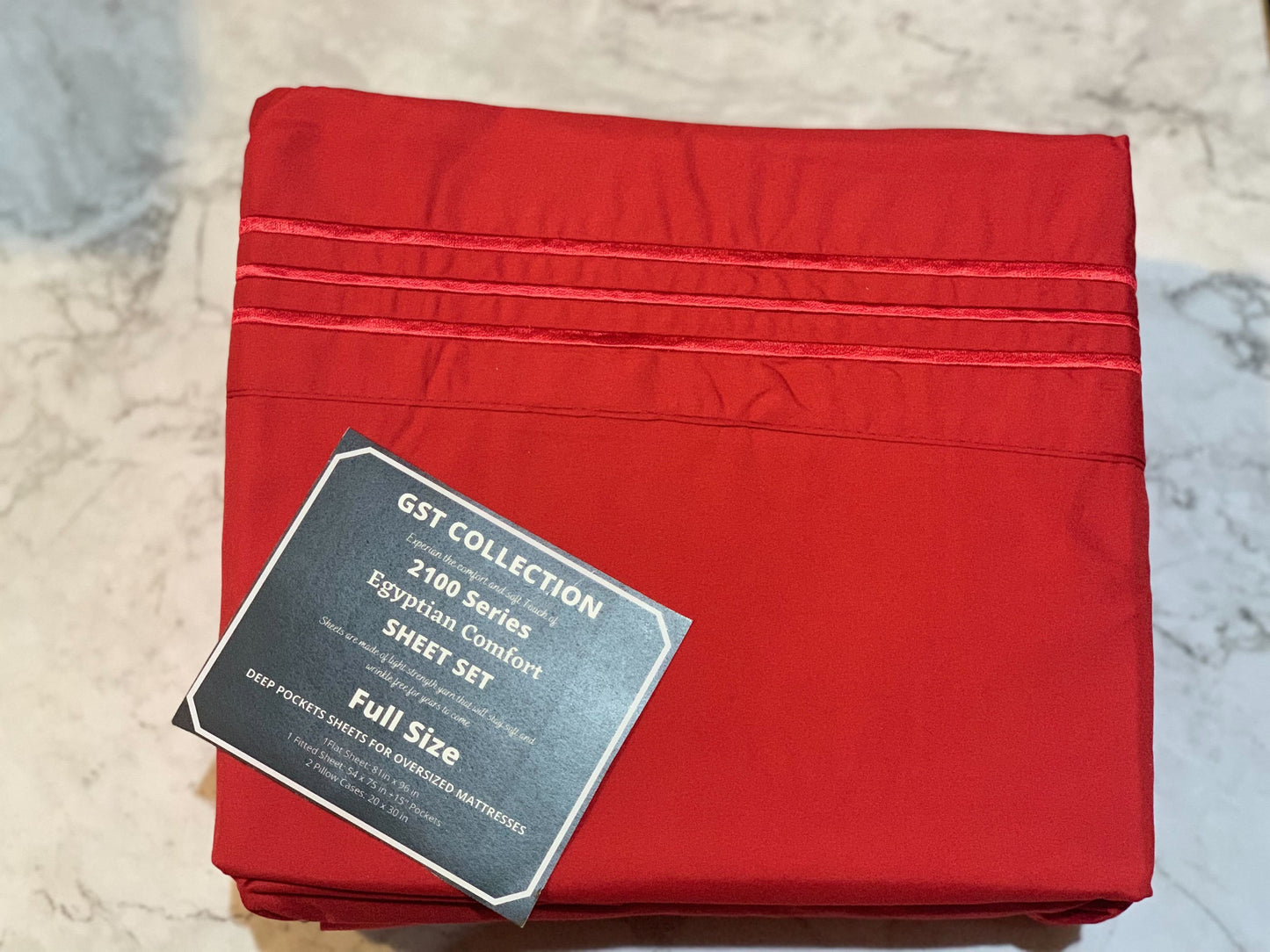 GST Designz Collection - Egyptian Comfort Bed Sheet Set - FULL