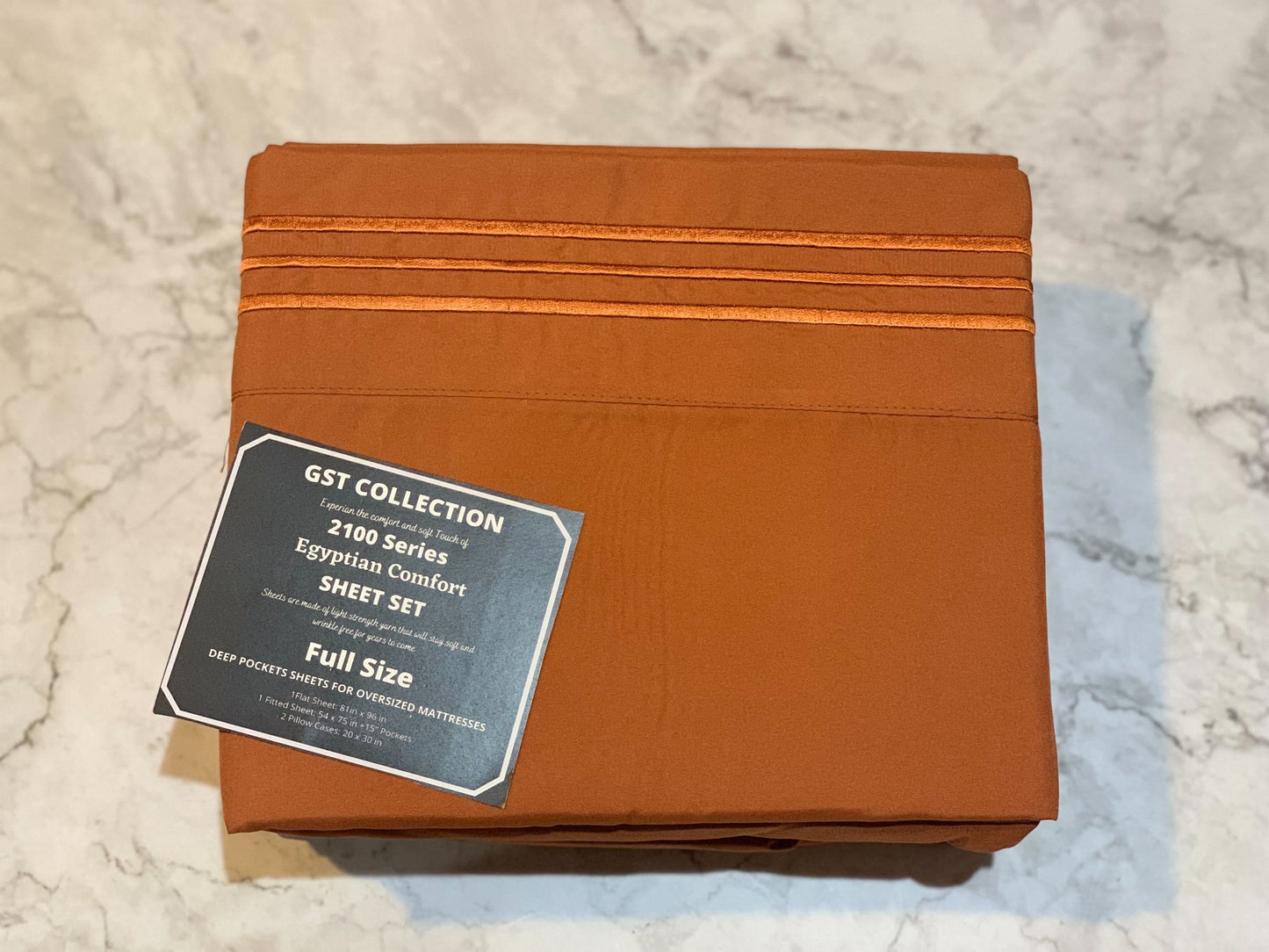 GST Designz Collection - Egyptian Comfort Bed Sheet Set - FULL