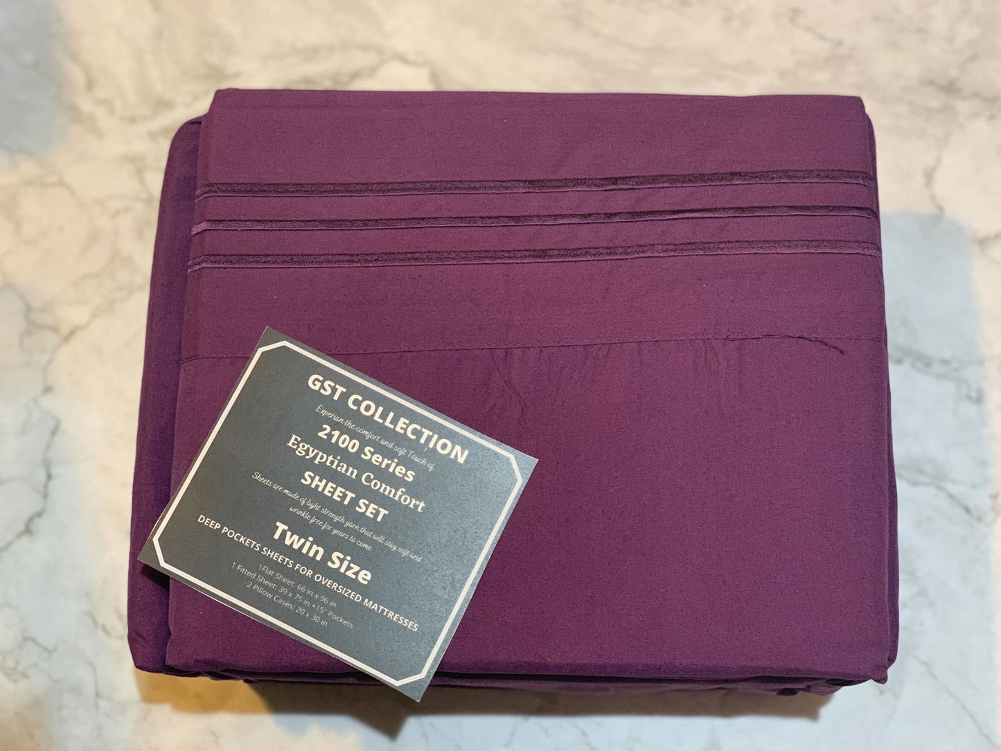 GST Designz Collection - Egyptian Comfort Bed Sheet Set - TWIN