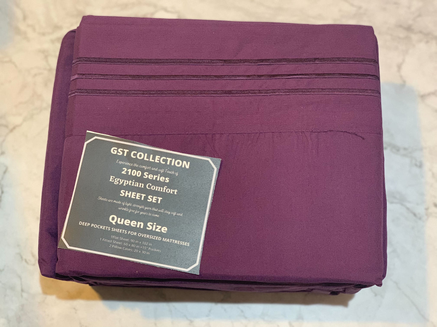 GST Designz Collection - Egyptian Comfort Bed Sheet Set - QUEEN