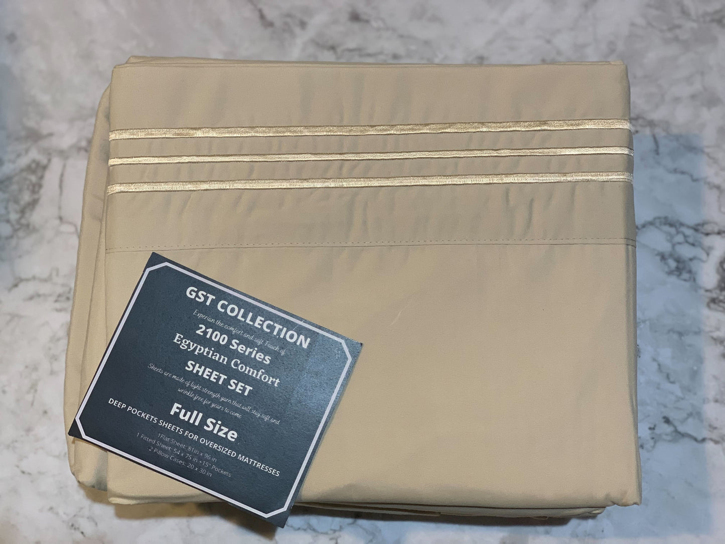 GST Designz Collection - Egyptian Comfort Bed Sheet Set - FULL