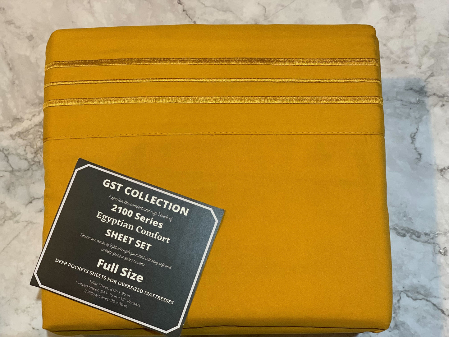 GST Designz Collection - Egyptian Comfort Bed Sheet Set - FULL