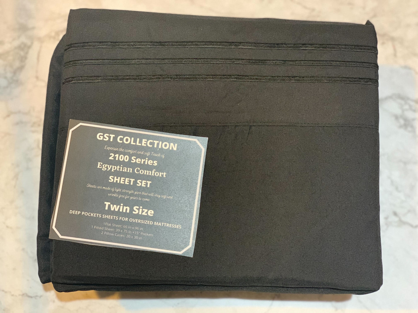 GST Designz Collection - Egyptian Comfort Bed Sheet Set - TWIN