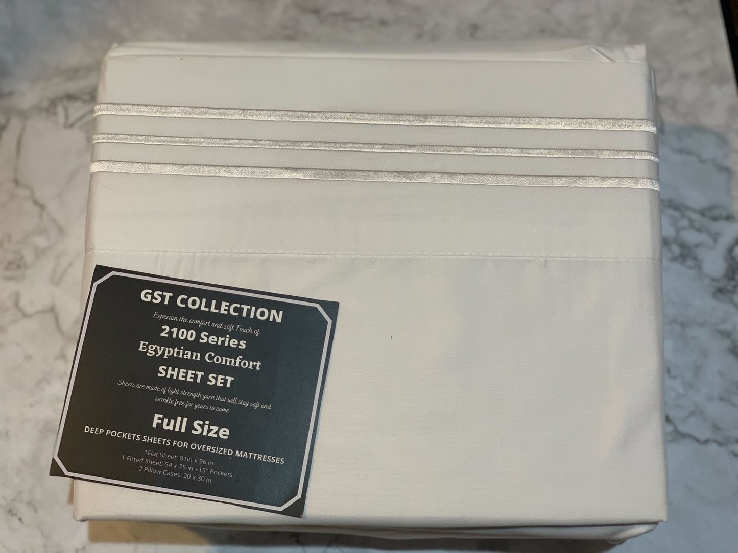 GST Designz Collection - Egyptian Comfort Bed Sheet Set  - FULL