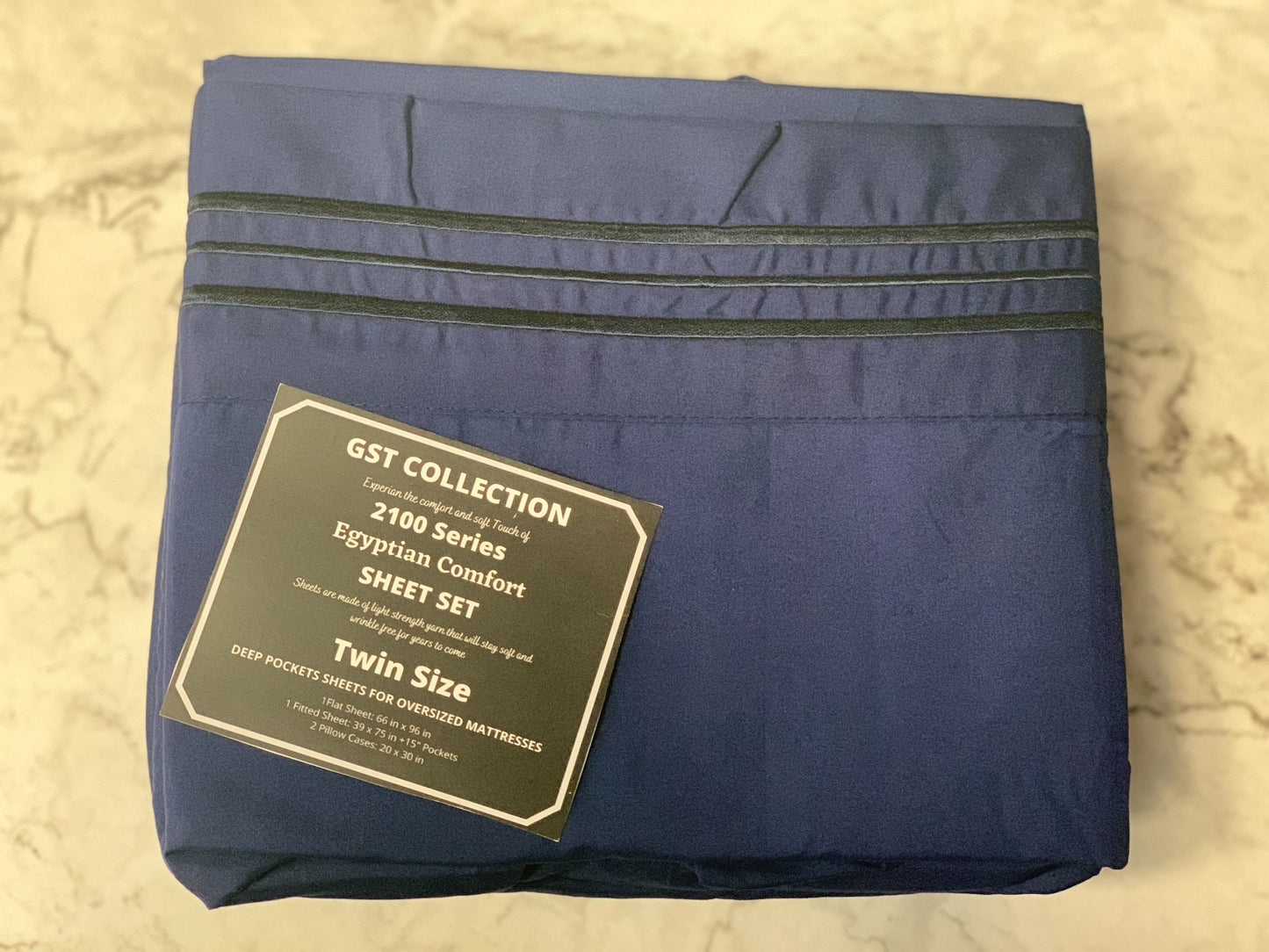 GST Designz Collection - Egyptian Comfort Bed Sheet Set - TWIN