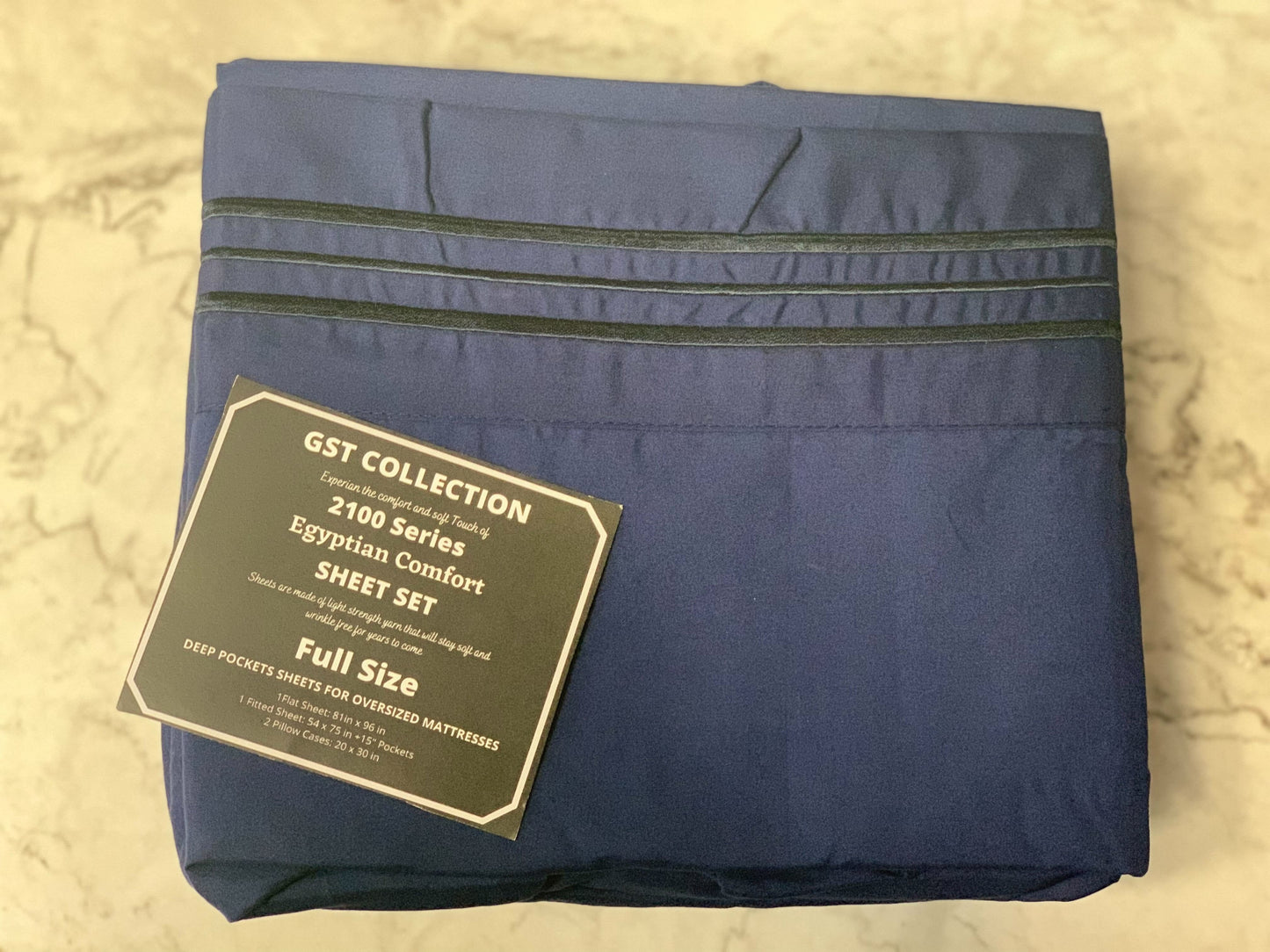 GST Designz Collection - Egyptian Comfort Bed Sheet Set  - FULL