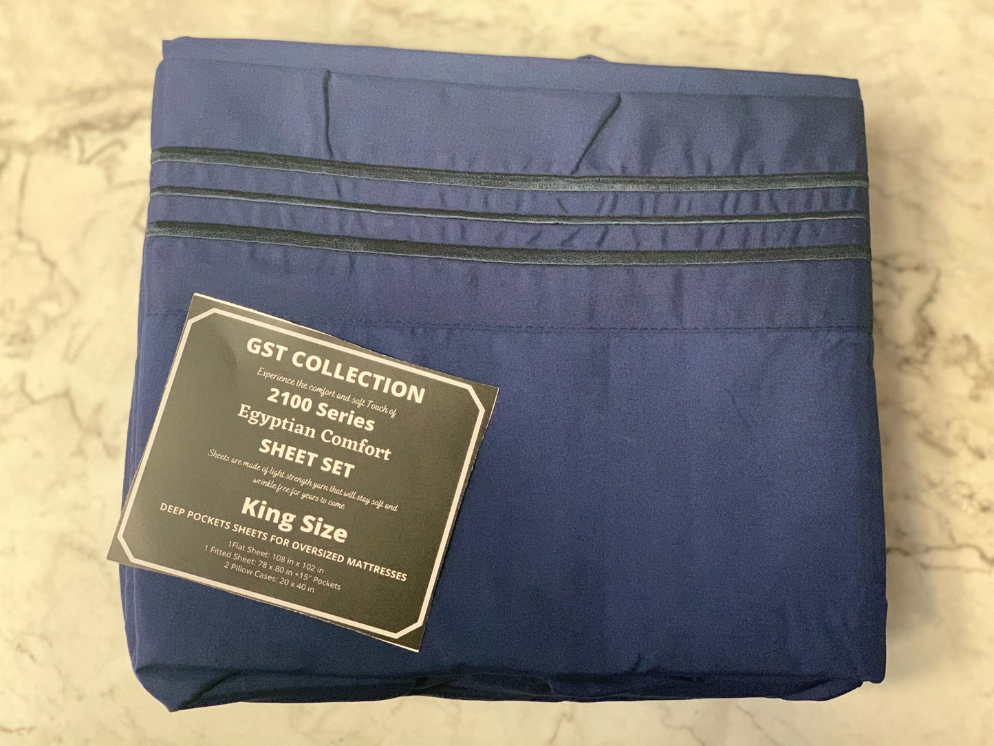 GST Designz Collection - Egyptian Comfort Bed Sheet Set - KING