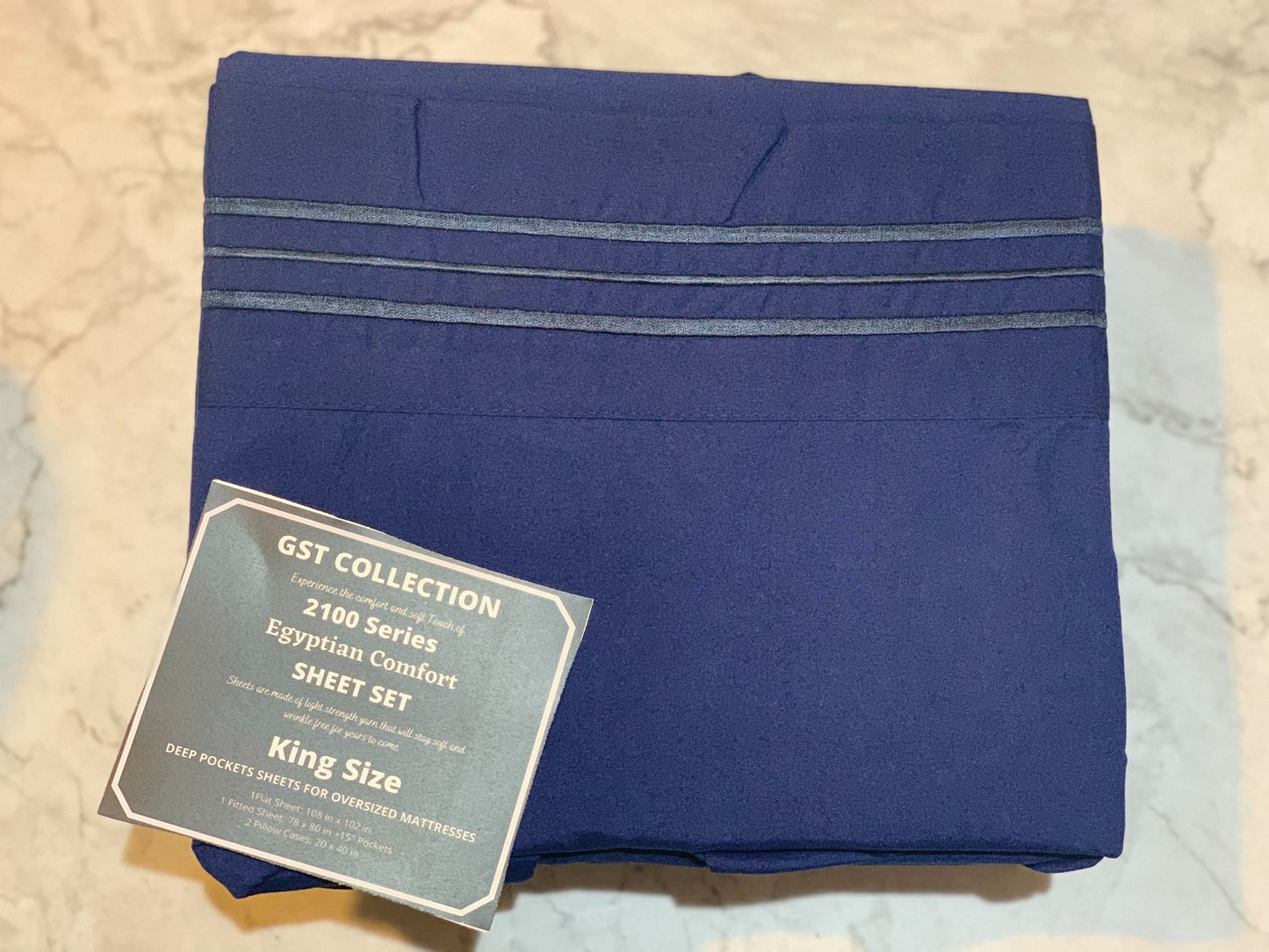 GST Designz Collection - Egyptian Comfort Bed Sheet Set - KING