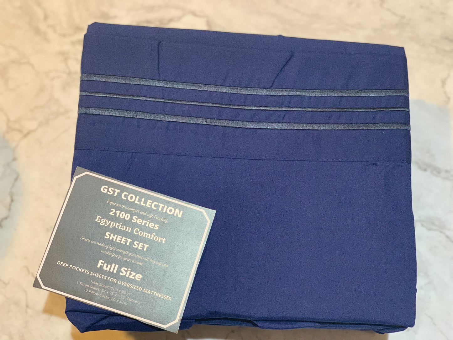 GST Designz Collection - Egyptian Comfort Bed Sheet Set  - FULL