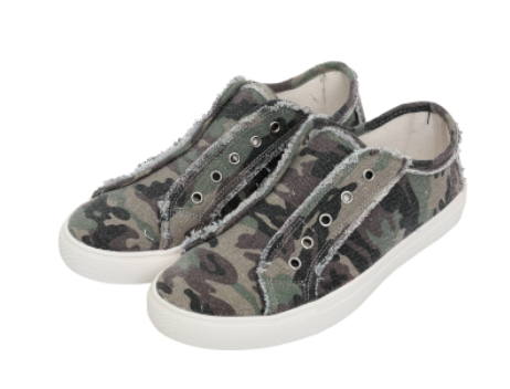Montana West Camo Printed Canvas Shoes