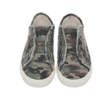 Montana West Camo Printed Canvas Shoes