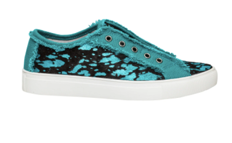 Montana West Hair-On Cowhide Canvas Shoes