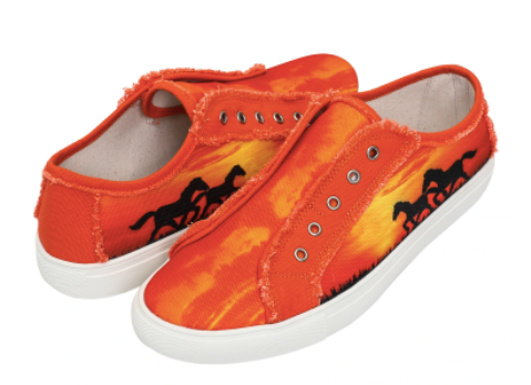 Montana West Horse Canvas Shoes (Orange)
