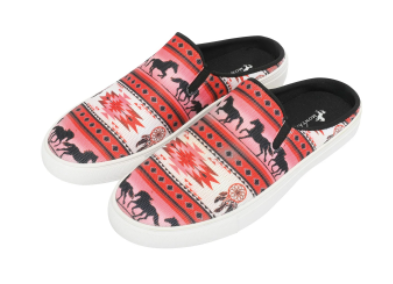 Montana West Southwestern Print Collection Sneaker Slides (Red)