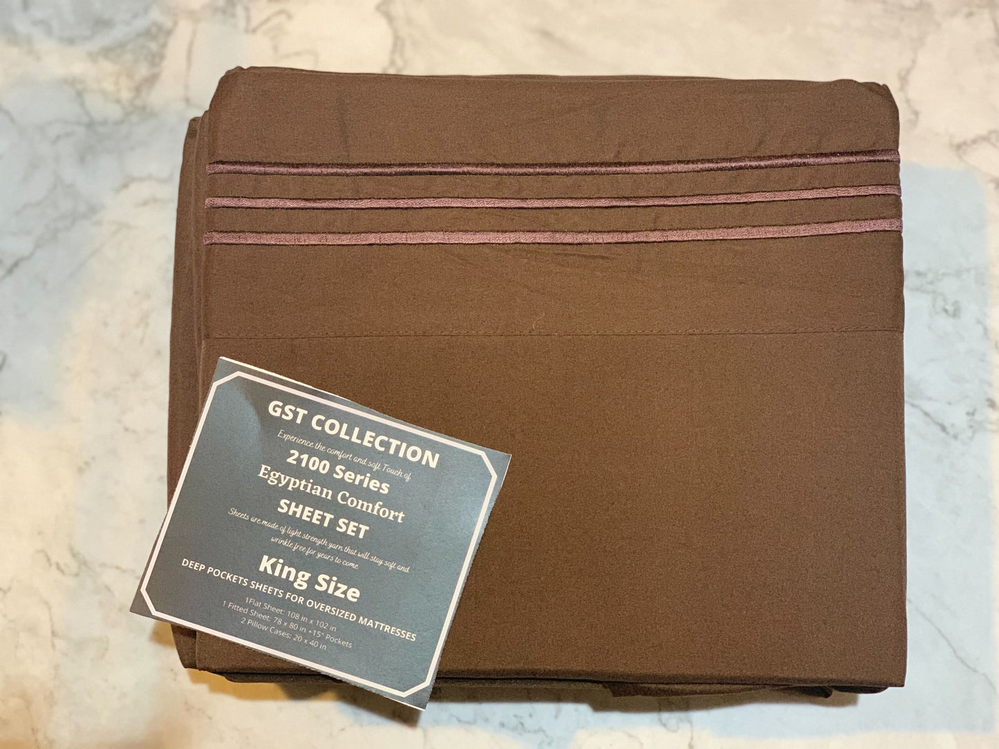 GST Designz Collection - Egyptian Comfort Bed Sheet Set - KING