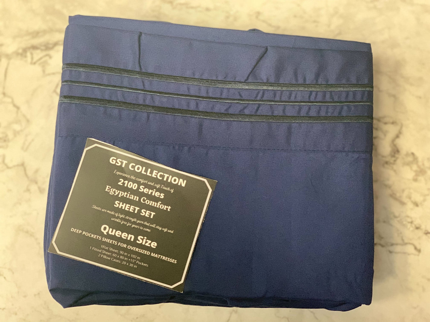 GST Designz Collection - Egyptian Comfort Bed Sheet Set - QUEEN
