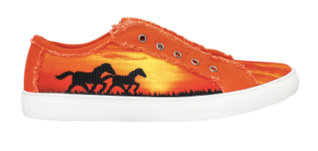 Montana West Horse Canvas Shoes (Orange)
