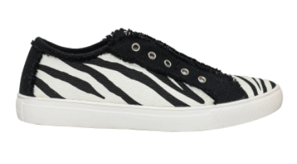 Montana West Zebra Pattern Printed Canvas Shoes